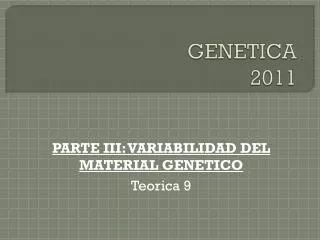 genetica 2011