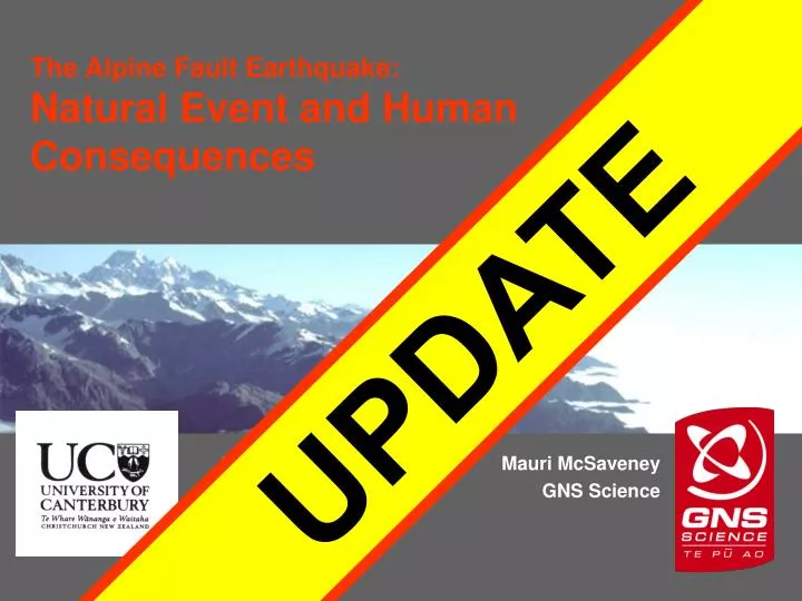 the alpine fault earthquake natural event and human consequences
