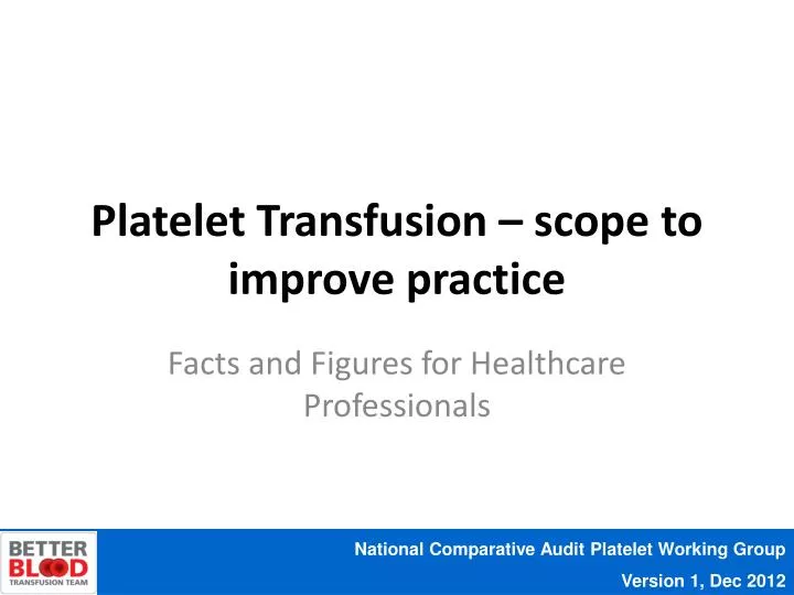 platelet transfusion scope to improve practice