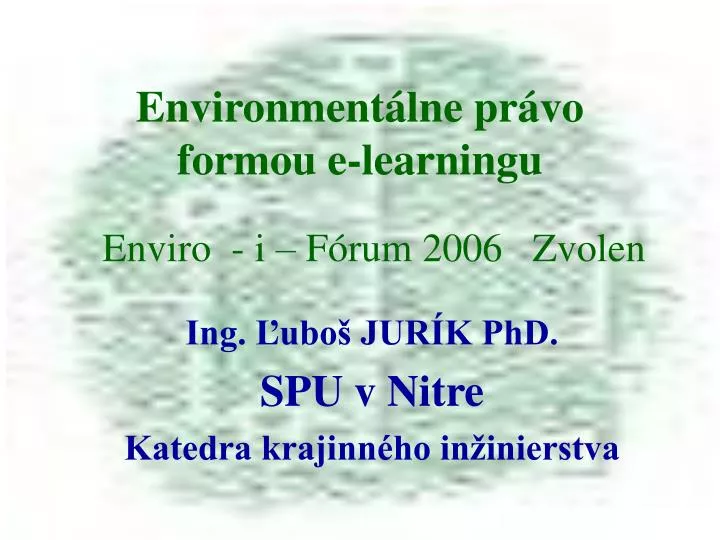 environment lne pr vo formou e learningu