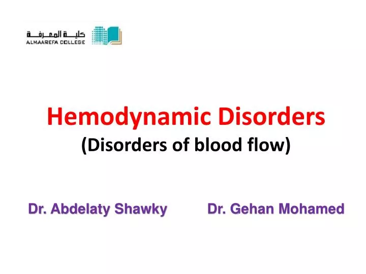hemodynamic disorders disorders of blood flow
