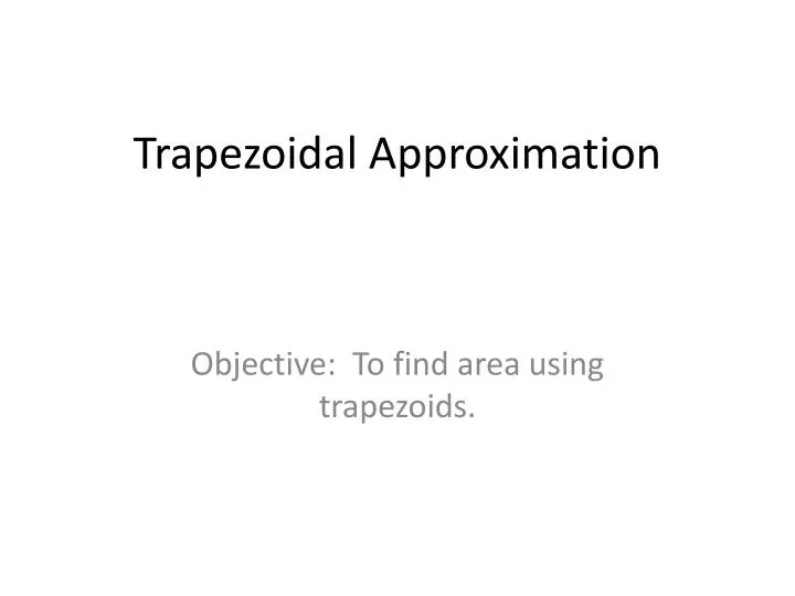trapezoidal approximation