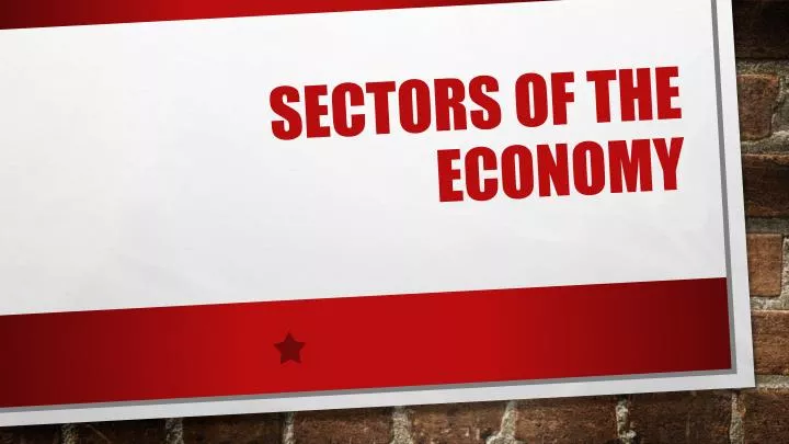 sectors of the economy