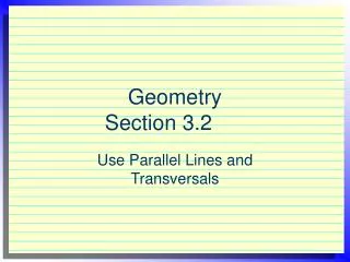 Geometry Section 3.2