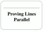Proving Lines Parallel - slide 1
