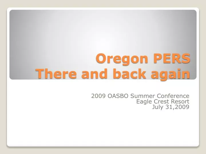 oregon pers there and back again