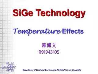 SiGe Technology