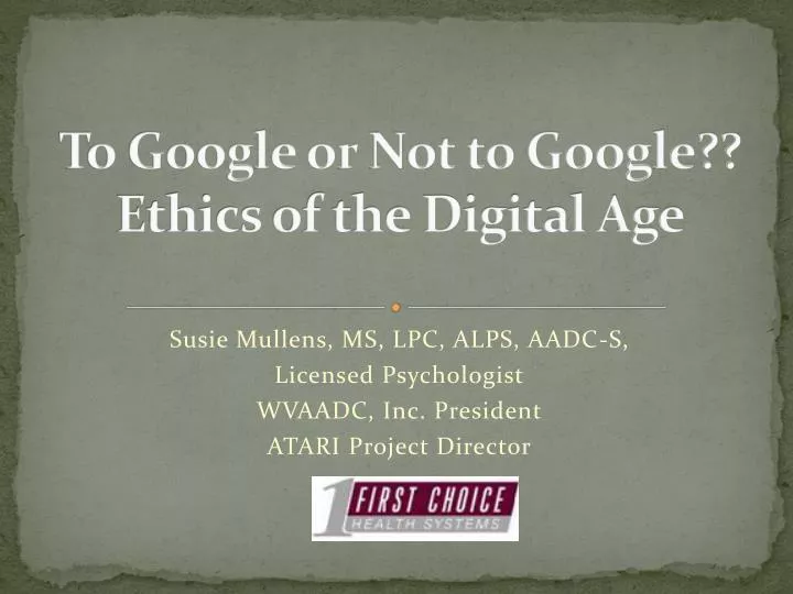 to google or not to google ethics of the digital age