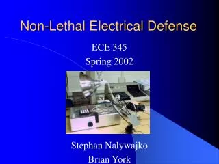 Non-Lethal Electrical Defense