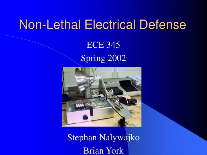 non lethal electrical defense