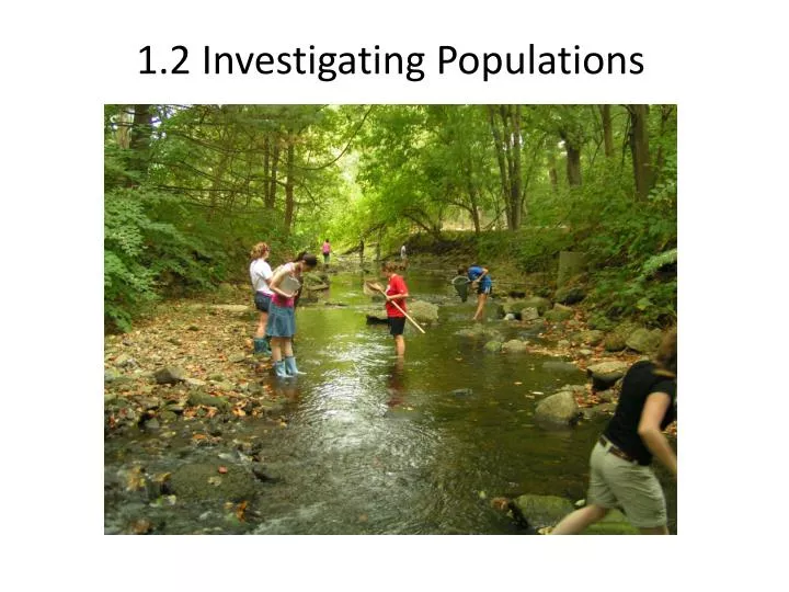 1 2 investigating populations
