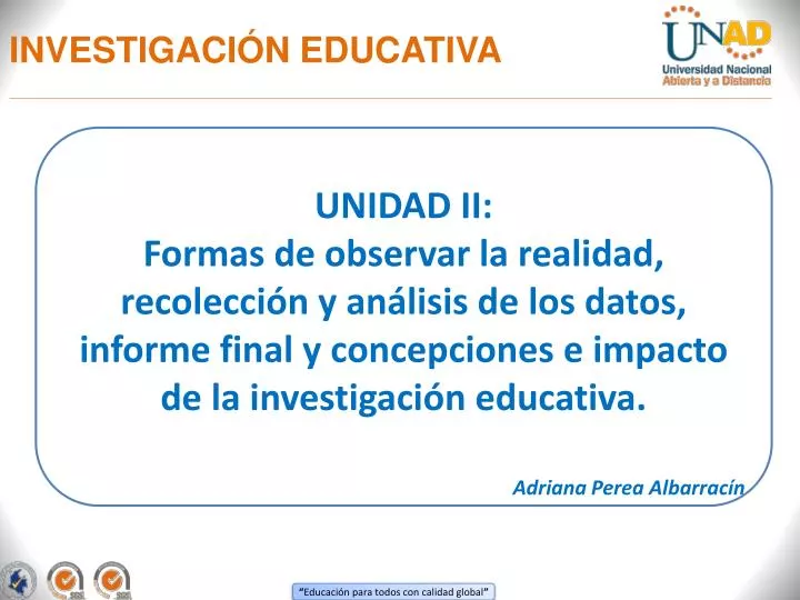 PPT - INVESTIGACIÓN EDUCATIVA PowerPoint Presentation, Free Download ...