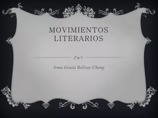 movimientos literarios