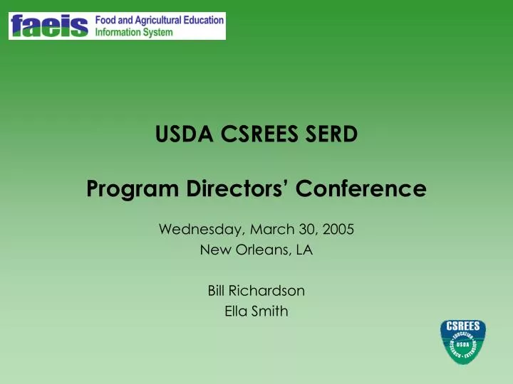 usda csrees serd program directors conference
