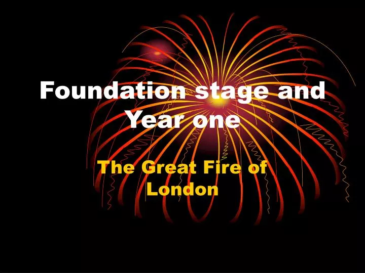 foundation stage and year one