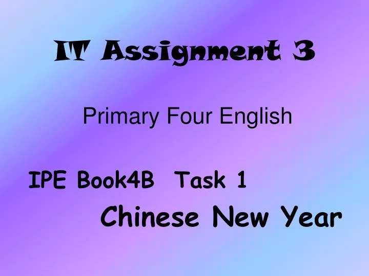 it assignment 3