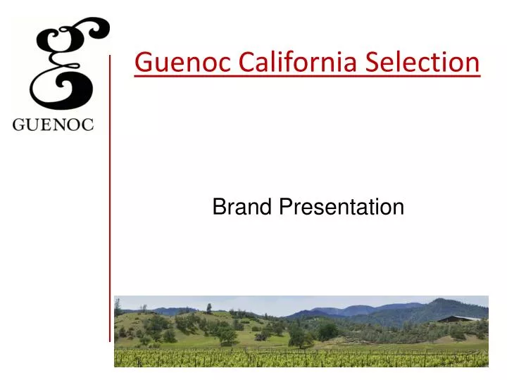 guenoc california selection