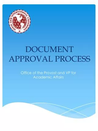 DOCUMENT APPROVAL PROCESS
