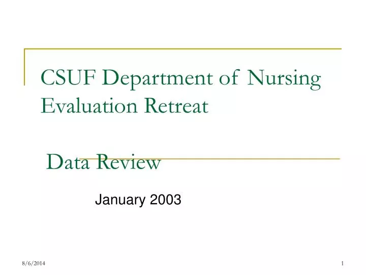 csuf department of nursing evaluation retreat data review