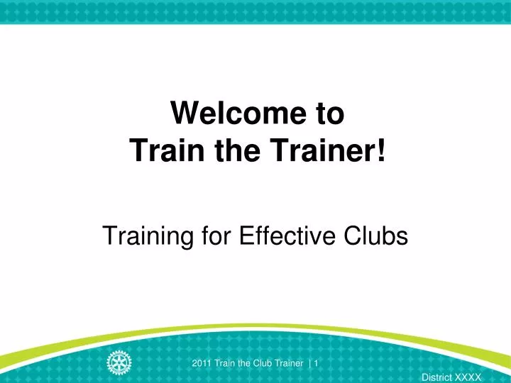 training for effective clubs