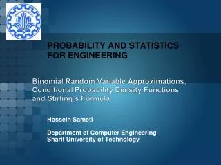 PROBABILITY AND STATISTICS FOR ENGINEERING