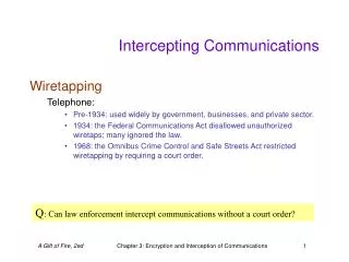 Intercepting Communications