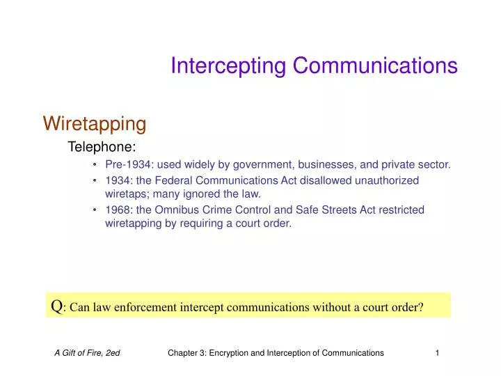 intercepting communications