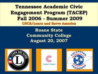 Roane State Community College August 20, 2007