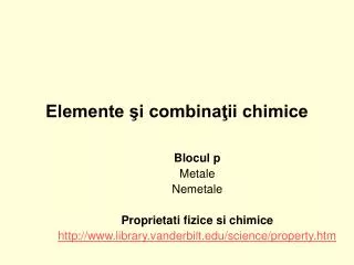 elemente i combina ii chimice