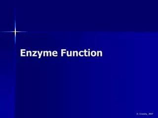 Enzyme Function