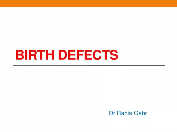 birth defects