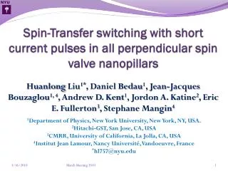 Spin-Transfer switching with short current pulses in all perpendicular spin valve nanopillars