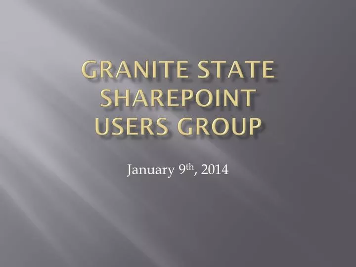 granite state sharepoint users group
