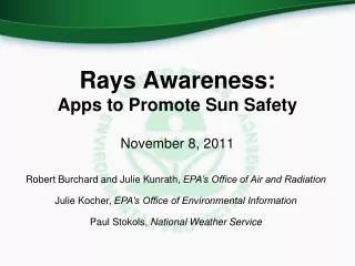 Rays Awareness: Apps to Promote Sun Safety