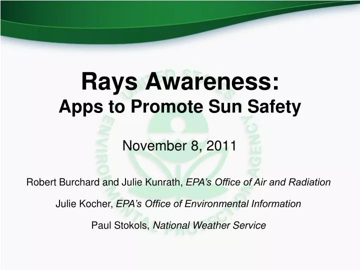 rays awareness apps to promote sun safety