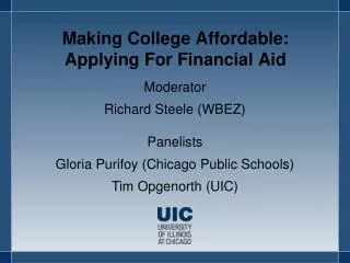 Making College Affordable: Applying For Financial Aid