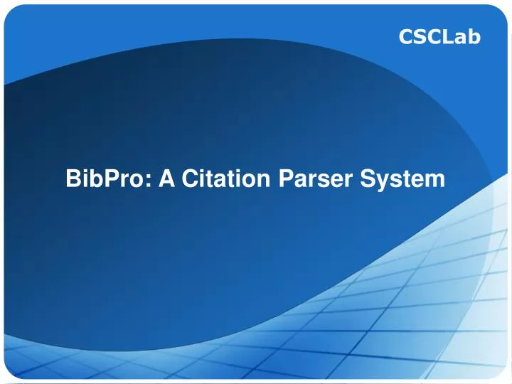 bibpro a citation parser system