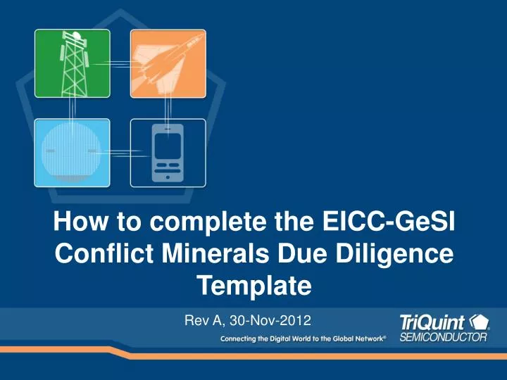 how to complete the eicc gesi conflict minerals due diligence template