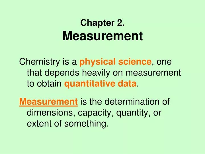 chapter 2 measurement