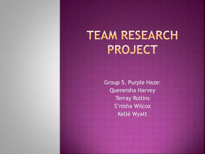 team research project