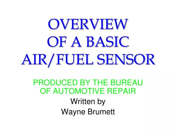 overview of a basic air fuel sensor