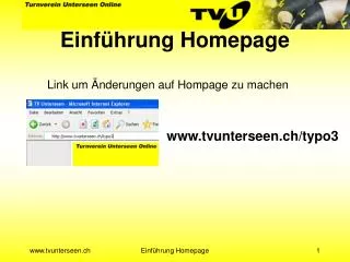 einf hrung homepage