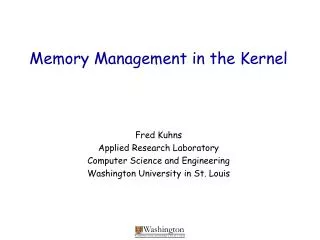 Memory Management in the Kernel