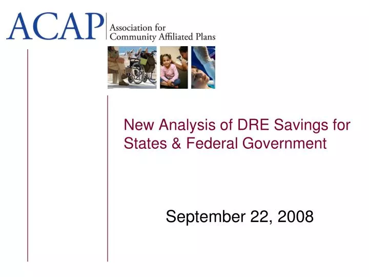 new analysis of dre savings for states federal government
