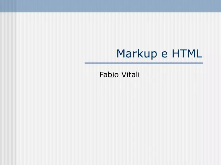 markup e html