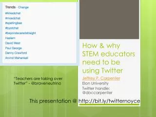 How &amp; why STEM educators need to be using Twitter