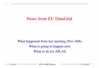 News from EU DataGrid