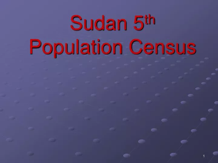 sudan 5 th population census
