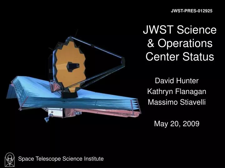 jwst science operations center status