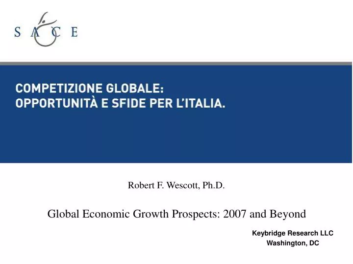 global economic growth prospects 2007 and beyond